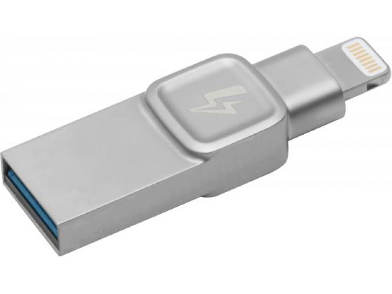 Флеш Диск Kingston 64Gb DataTraveler Bolt Duo C-USB3L-SR64G-EN USB3.1 серебристый