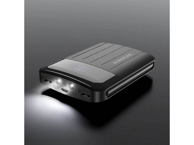 Универсальный дополнительный аккумулятор BOROFONE BT21 power bank (10000 mAh) черный