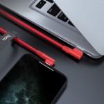 Кабель USB - Lightning HOCO U83, 2,4A красный 1,2м (силиконовый)