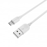 Кабель USB - MicroUSB BOROFONE BX14 2A белый 2м (LinkJet)