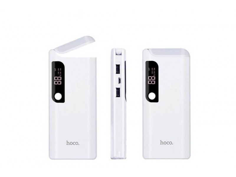 Универсальный дополнительный аккумулятор HOCO B27 с фонариком power bank (15000 mAh) белый