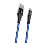 USB D.CABLE BOROFONE BU13 Craft Type-C 5A fast charging data cable (черный) 1 метр