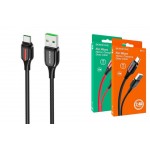 USB D.CABLE BOROFONE BU14 Heroic charging data cable for Type-C (черный) 1 метр