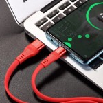 Кабель USB - USB Type-C BOROFONE BU18, 3A красный 1,2м (силиконовый)