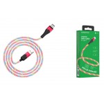 USB D.CABLE BOROFONE BU19 Streamer charging data cable for Type-C (красный) 1 метр