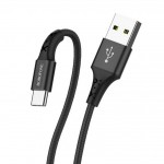Кабель USB - USB Type-C BOROFONE BX20, 2A черный 1м (в оплетке)