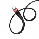 Кабель USB - USB Type-C HOCO U72, 3A черный 1м (силиконовый)