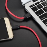 USB D.CABLE HOCO X11 5A Rapid charging cable Type-C cable (черно/красный) 1 метр