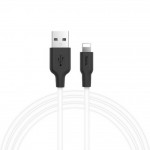 Кабель USB - USB Type-C HOCO X21, 2,4A черно-белый 1м (силиконовый)