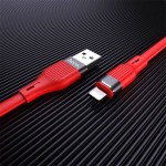 HOCO U72 Forest Silicone charging cable for Lightning 1м красный