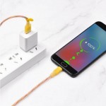 HOCO U73 Star Galaxy Silicone charging cable for Lightning 1м желтый