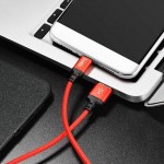 Кабель USB - Lightning HOCO X14, 2,4A красный 2м (в оплетке)