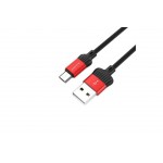 USB D.CABLE micro USB BOROFONE BX28 Dignity charging data cable  (красный) 1 метр