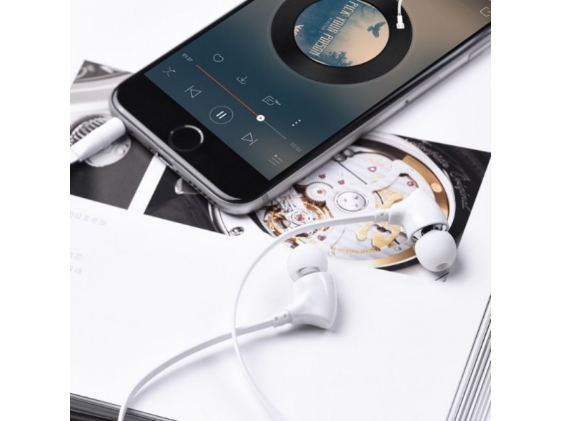 Наушники вакуумные проводные BOROFONE BM26 Rhythm universal earphones (белый)