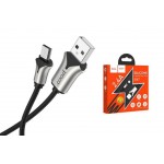 USB D.CABLE micro USB HOCO U67 Soft silicone charging data cable (черный) 1 метр