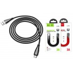 USB D.CABLE micro USB HOCO U75 Blaze magnetic charging data cable for Micro (черный) 1 метр