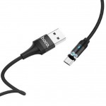 Кабель USB - MicroUSB HOCO U76 2,4A черный 1,2м (в оплетке, магнитный)