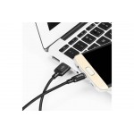 Кабель USB - MicroUSB HOCO X14 2,4A (черный) 1м (в оплетке)