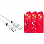 Кабель USB - MicroUSB HOCO X27 2,4A белый 1,2м