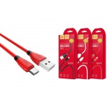 Кабель USB - MicroUSB HOCO X27 2,4A красный 1,2м