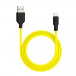 Кабель USB - USB Type-C HOCO X21 PLUS, 3A черно-желтый 1м (силиконовый)