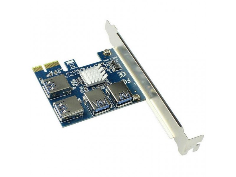 Переходник на PCI-E 4 слота PCI-Express USB 3.0