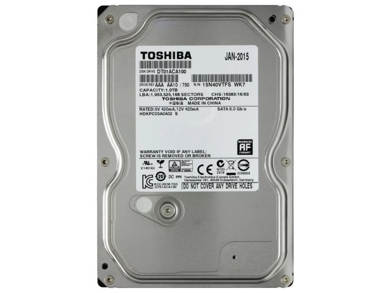 Жесткий диск TOSHIBA DT01ACA050, 500ГБ, HDD, SATA III, 3.5"