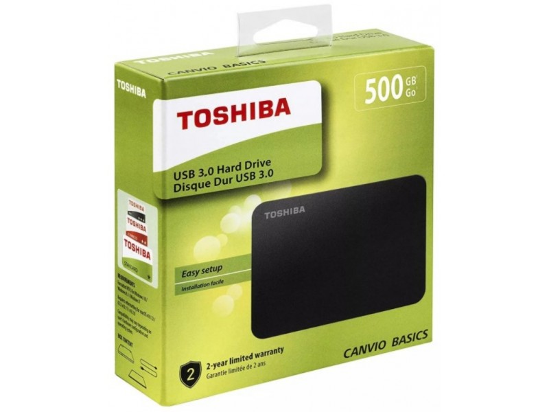 Накопитель Toshiba Canvio Basics HDTB405EK3AA Black USB3.0  2.5"  HDD 500Gb EXT(RTL)