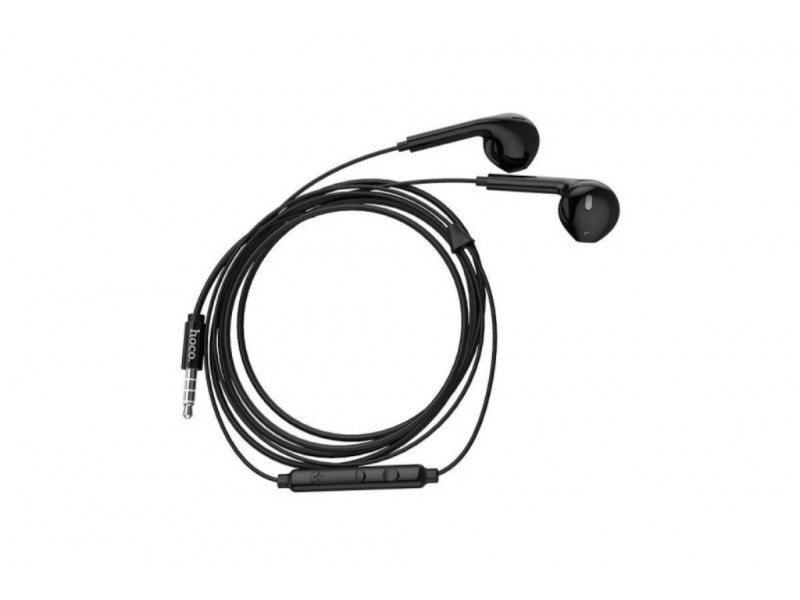 Наушники HOCO M55 Memory sound wire control earphones with mic черная