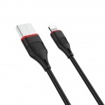Кабель USB - Lightning BOROFONE BX17, 2,4A черный 1м