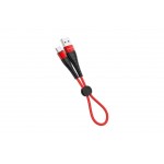 Кабель USB - USB Type-C BOROFONE BX32, 3A (красный) 1м (в оплетке, с усилением сгиба)