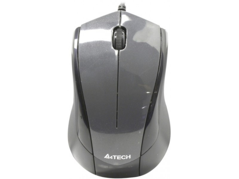Манипулятор A4Tech V-Track Mouse N-400-1 Glossy Grey  (RTL) USB 3btn+Roll