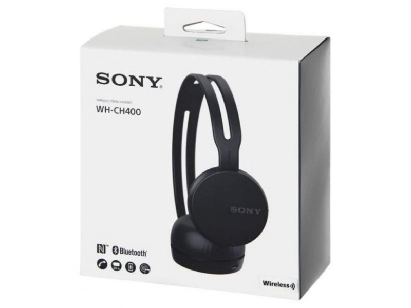 Гарнитура накладные Sony WH-CH400 черный беспроводные bluetooth (оголовье)