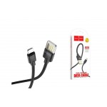 Кабель USB - Lightning HOCO U55 2,4A черный 1,2м (в оплетке)
