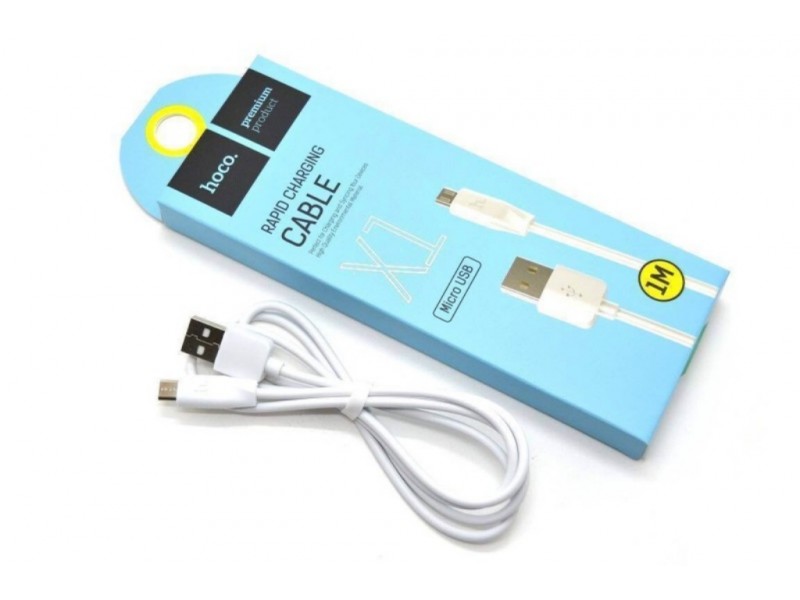 Кабель USB - MicroUSB HOCO X1 2A (белый) 1м