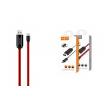 USB D.CABLE HOCO U29 LED displayed timing type-c charging cable (красный) 1 метр