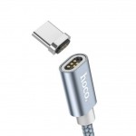 USB D.CABLE HOCO U40A magnetic adsorption type-c charging cable (серый) 1 метр