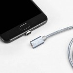 USB D.CABLE HOCO U40A magnetic adsorption type-c charging cable (серый) 1 метр