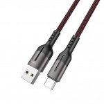 Кабель USB - USB Type-C HOCO U68, 5A черный 1,2м (в оплетке)