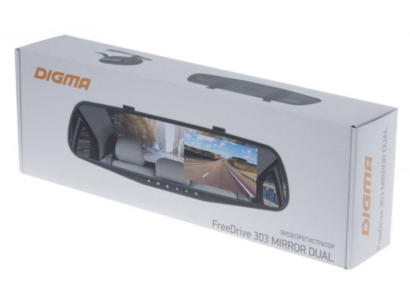 Видеорегистратор Digma FreeDrive 303 MIRROR DUAL черный 5Mpix 1080x1920 1080p 120гр. GP2248
