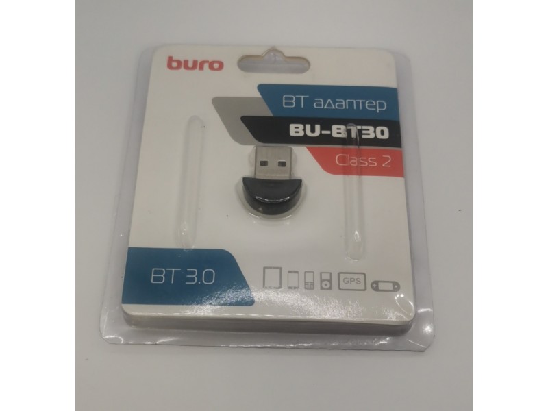 Адаптер USB Buro BU-BT30 BT3.0+EDR class 2 10м черный