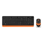 Клавиатура + мышь A4Tech Fstyler FG1010 клав:черный/оранжевый мышь:черный/оранжевый USB беспроводная