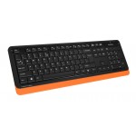 Клавиатура + мышь A4Tech Fstyler FG1010 клав:черный/оранжевый мышь:черный/оранжевый USB беспроводная