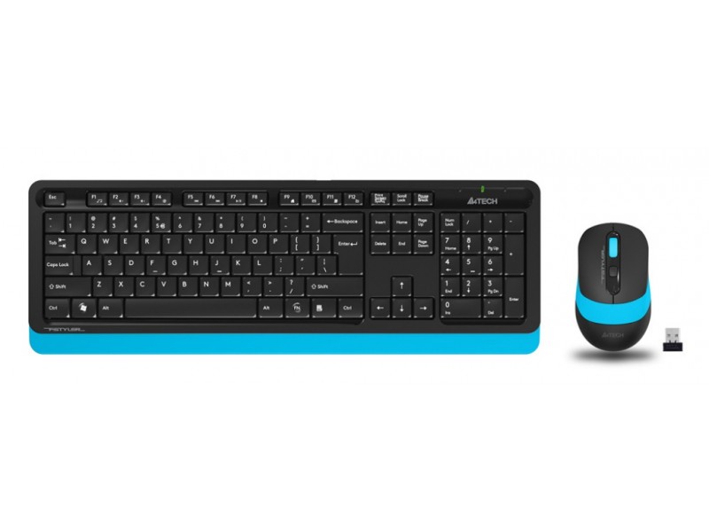 Клавиатура + мышь A4Tech Fstyler FG1010 клав:черный/синий мышь:черный/синий USB беспроводная Multime