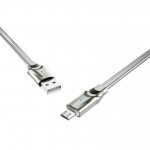 USB D.CABLE micro USB BOROFONE BU12 Synergy charging data cable (серебристый) 1 метр
