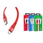 Кабель USB - MicroUSB BOROFONE BU18 2,4A красный1,2м (силиконовый)