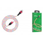USB D.CABLE micro USB BOROFONE BU19 Streamer charging data cable (красный) 1 метр