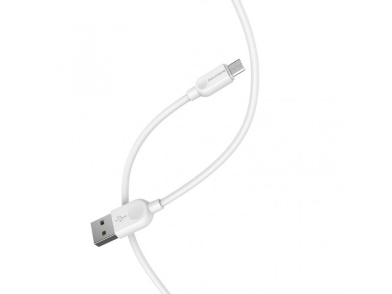 Кабель USB - MicroUSB BOROFONE BX14 2A (белый) 3м (LinkJet)