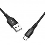 Кабель USB - MicroUSB BOROFONE BX20 2A черный1м (в оплетке)