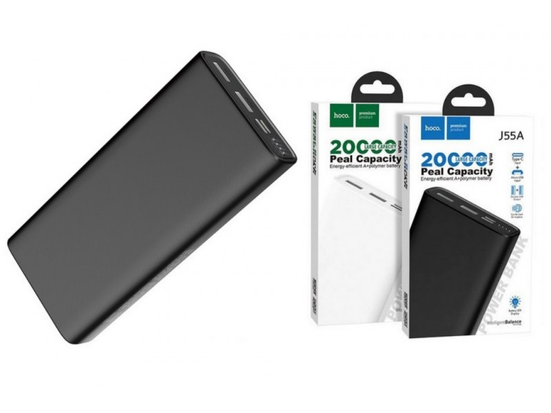 Универсальный дополнительный аккумулятор HOCO J55A Neoteric mobile power bank (20000mAh) черный